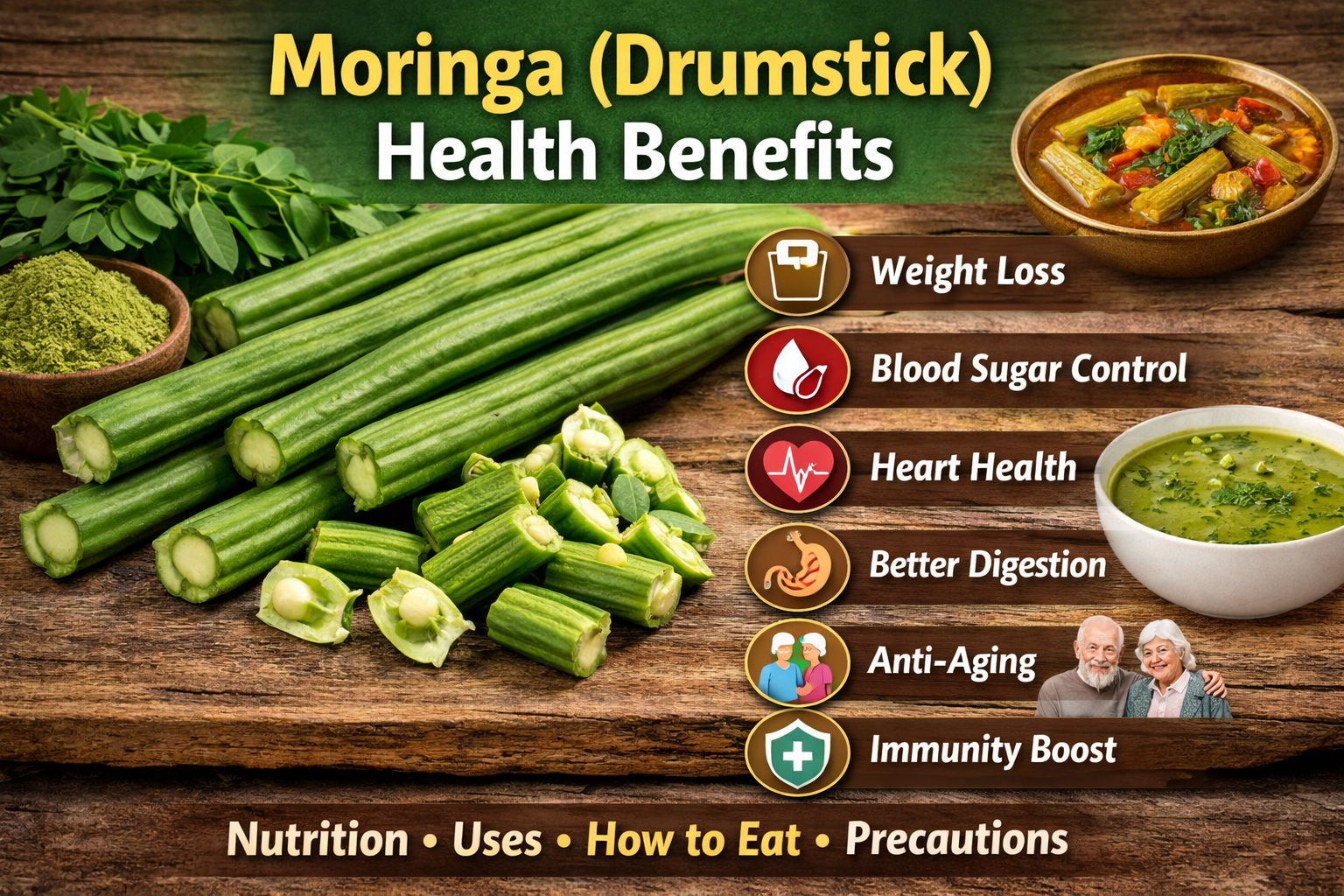 Moringa drumstick health benefits and nutrition