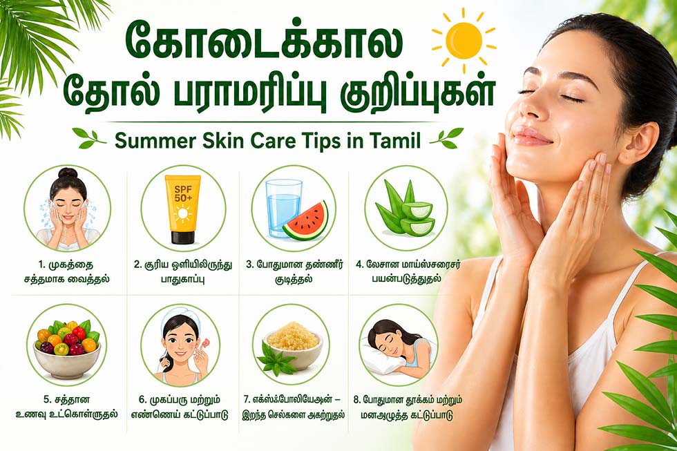 Summer Skin Care Tips in Tamil