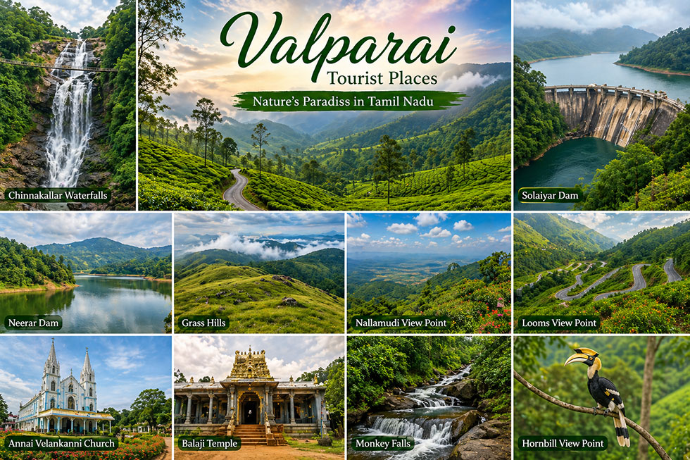 Valparai hill station tourist places