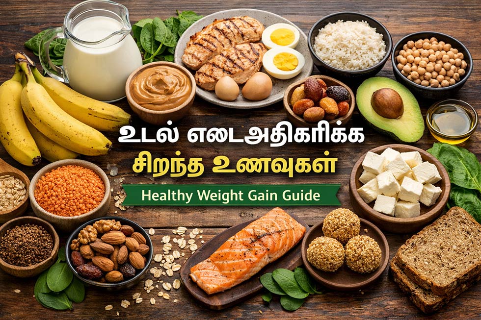 உடல் எடை அதிகரிக்க உதவும் ஆரோக்கியமான உணவுகள் - banana, nuts, milk, paneer, protein foods
