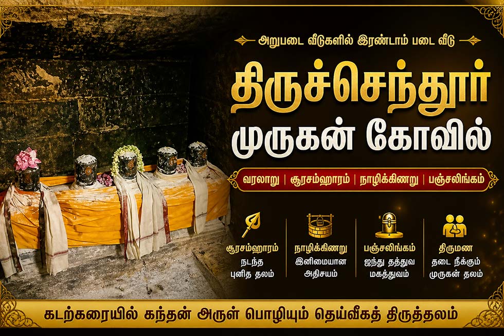 Pancha Lingam at Thiruchendur Murugan Temple